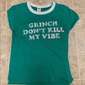 Grinch don’t kill my vibe Christmas pink shirt